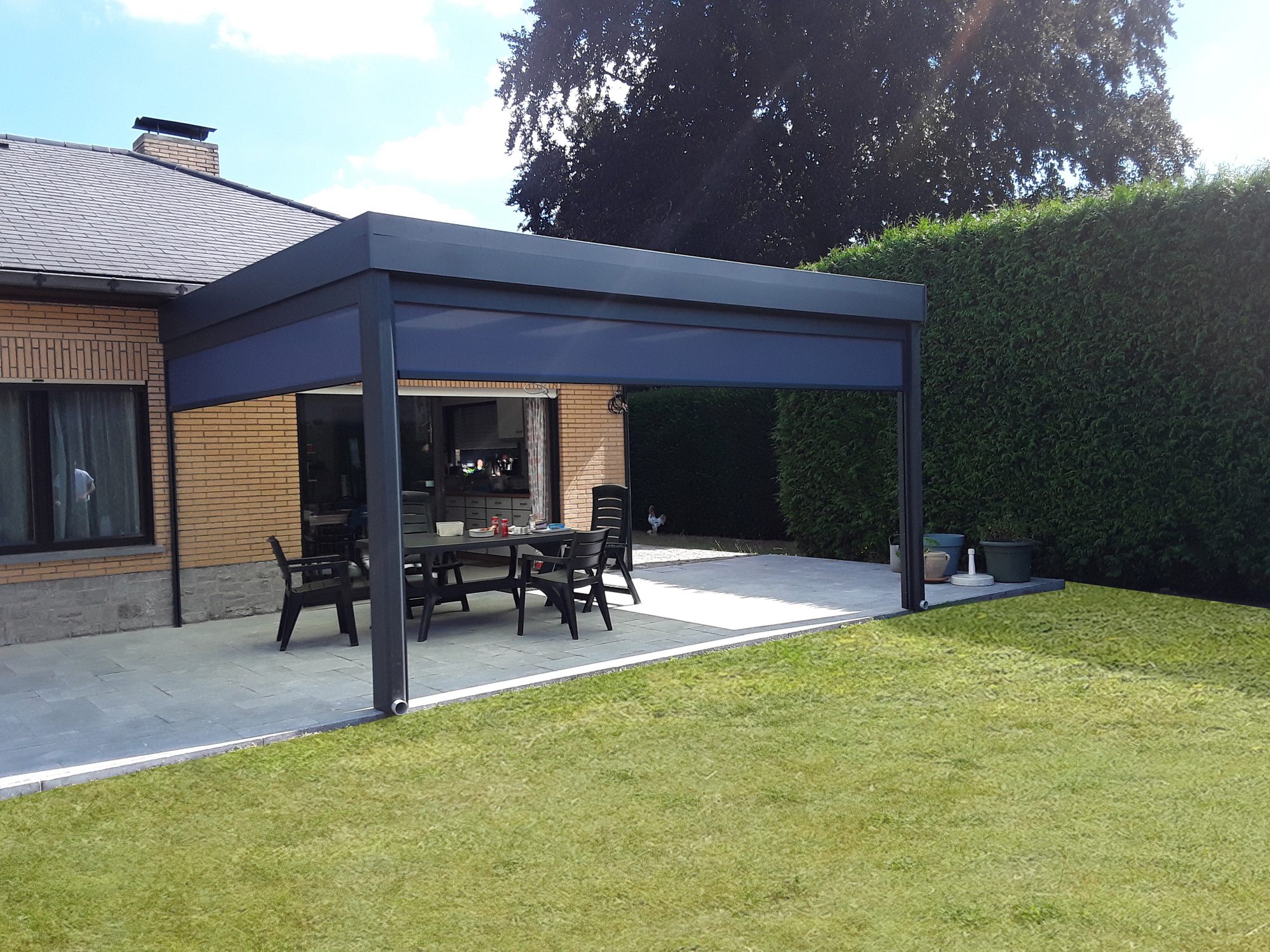 Terrasoverkapping in aluminium