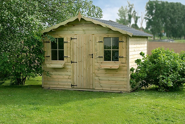 Abri de jardin classique avec toit à pignon