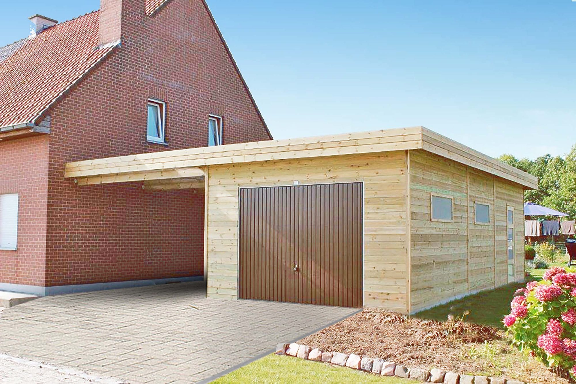Garage moderne adossé