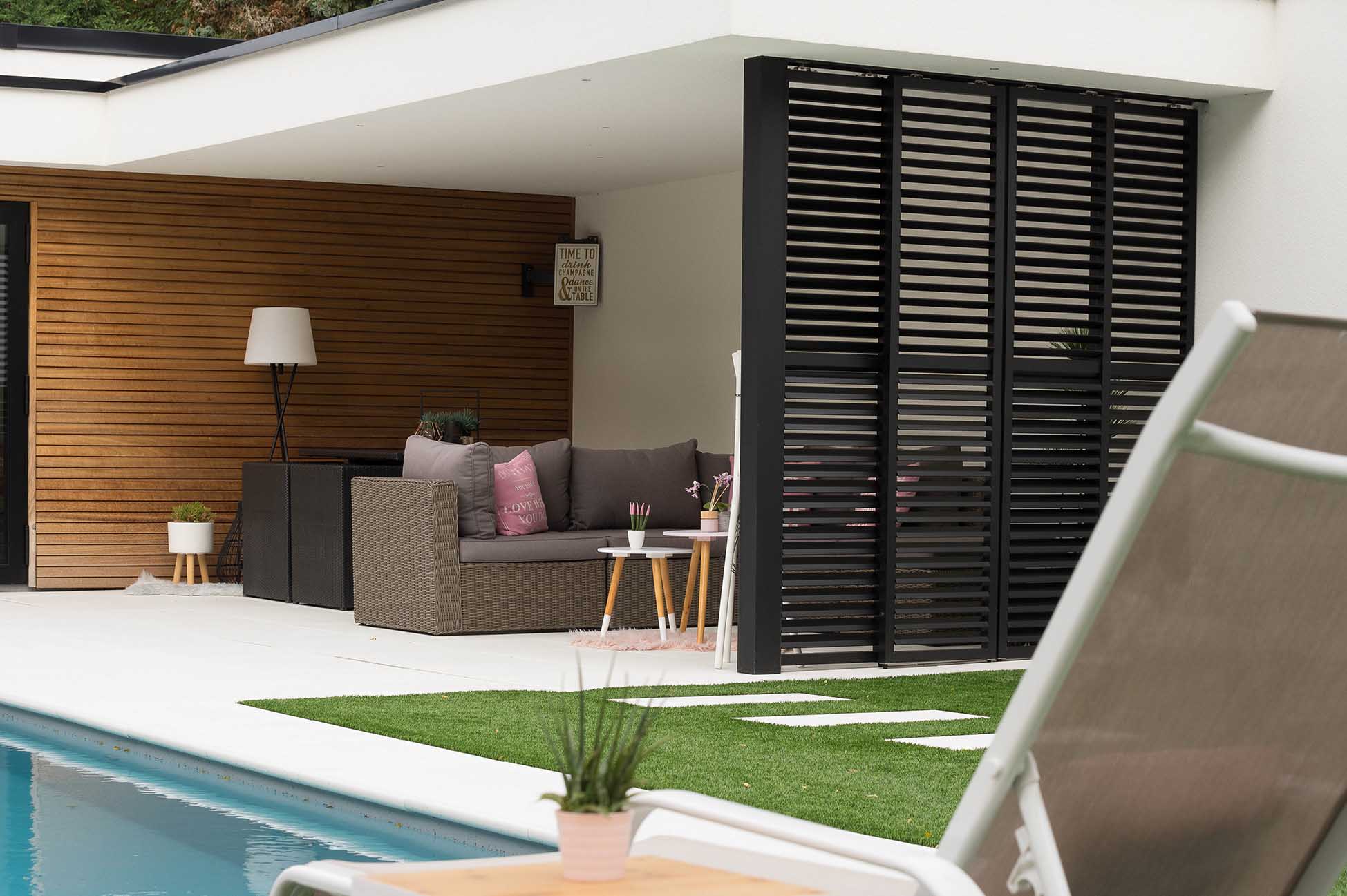 Annexe en bois et crépi