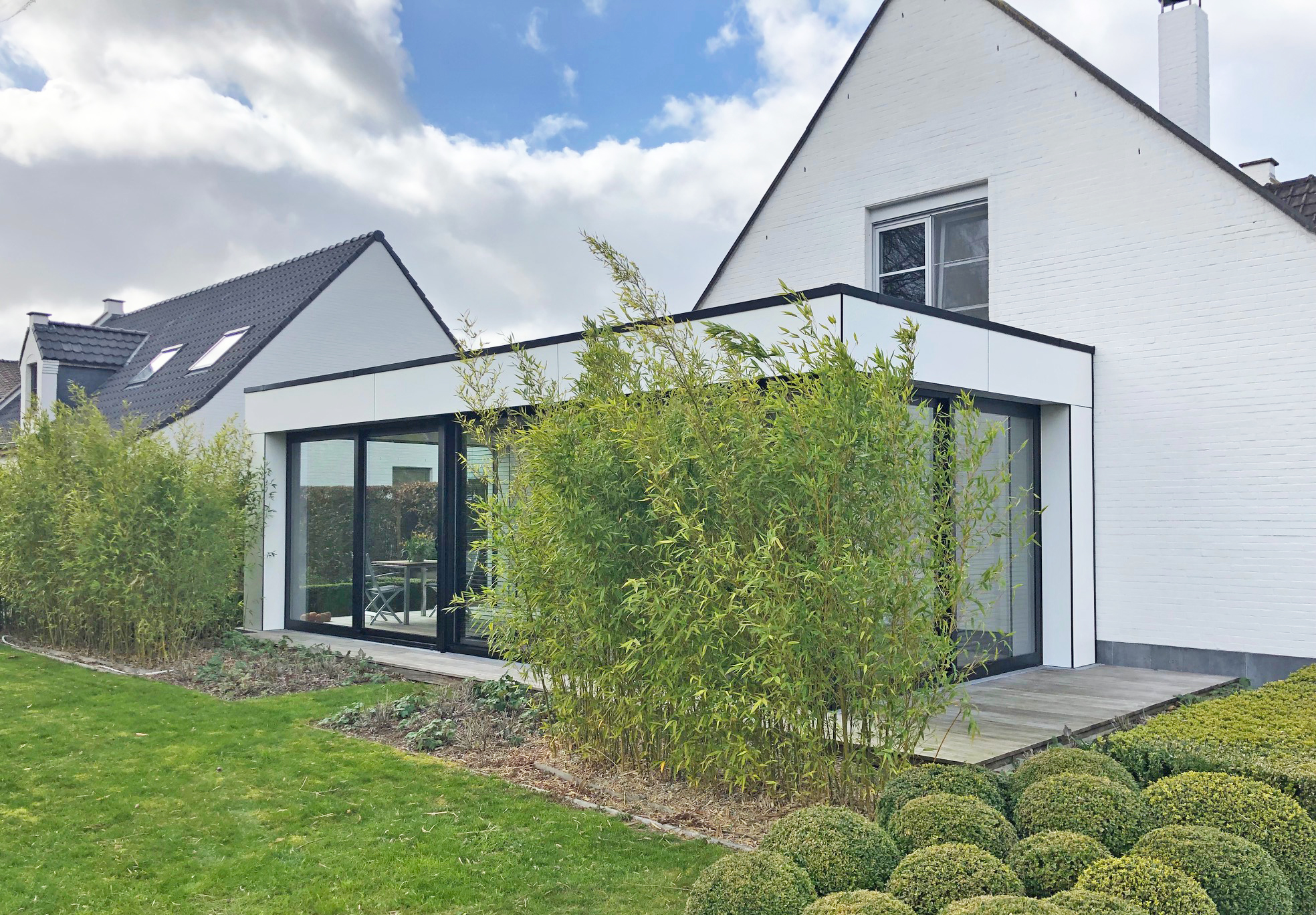 Leefveranda in aluminium en Trespa