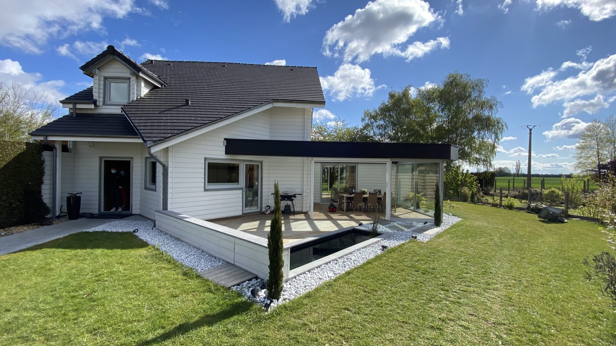 Extension de maison avec pergola