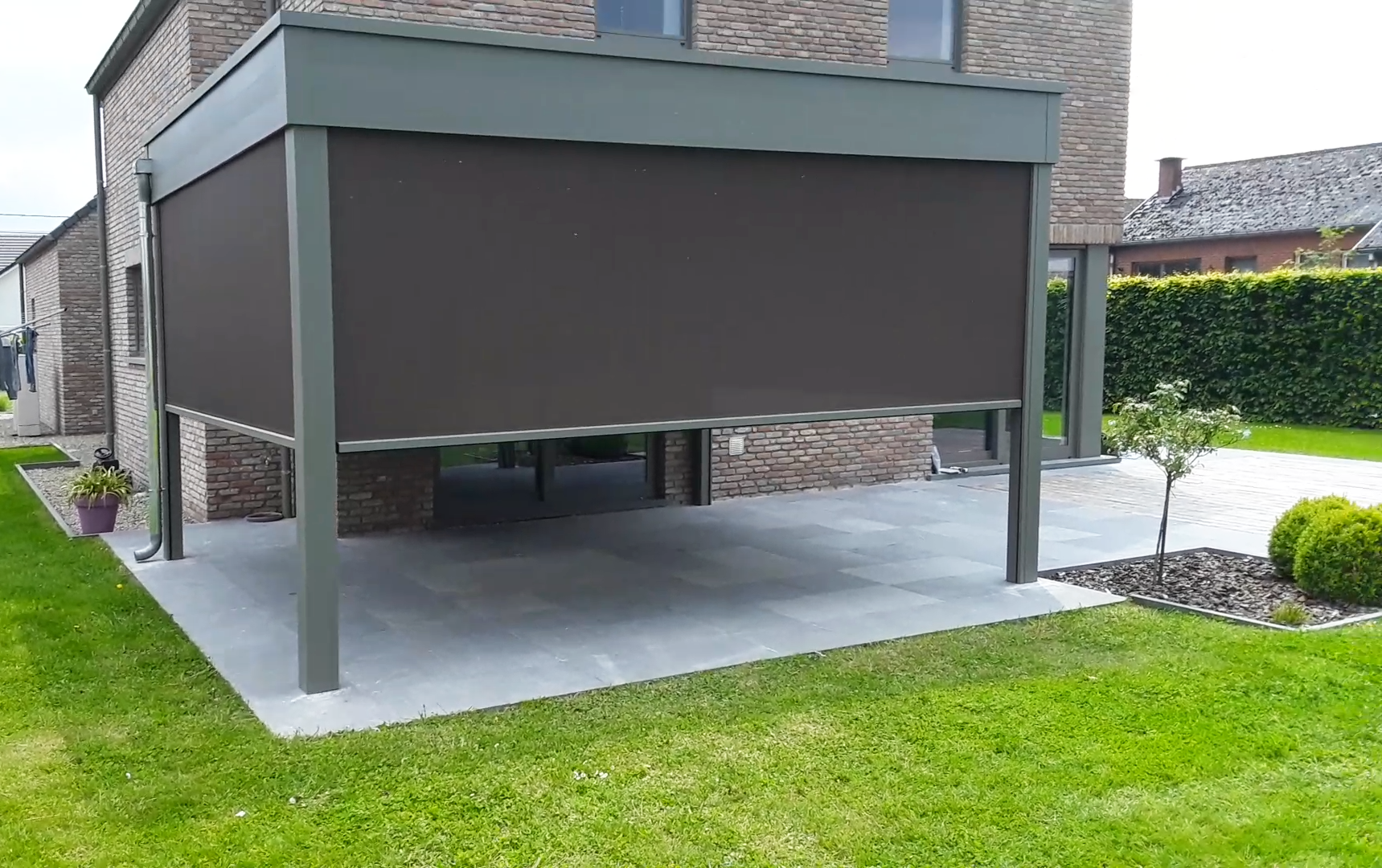 Terrasoverkapping met screens