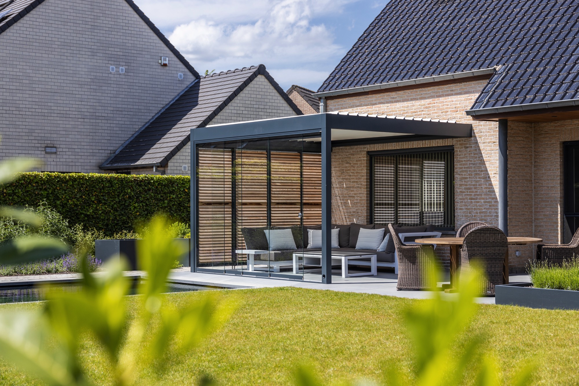 Moderne pergola in aluminium