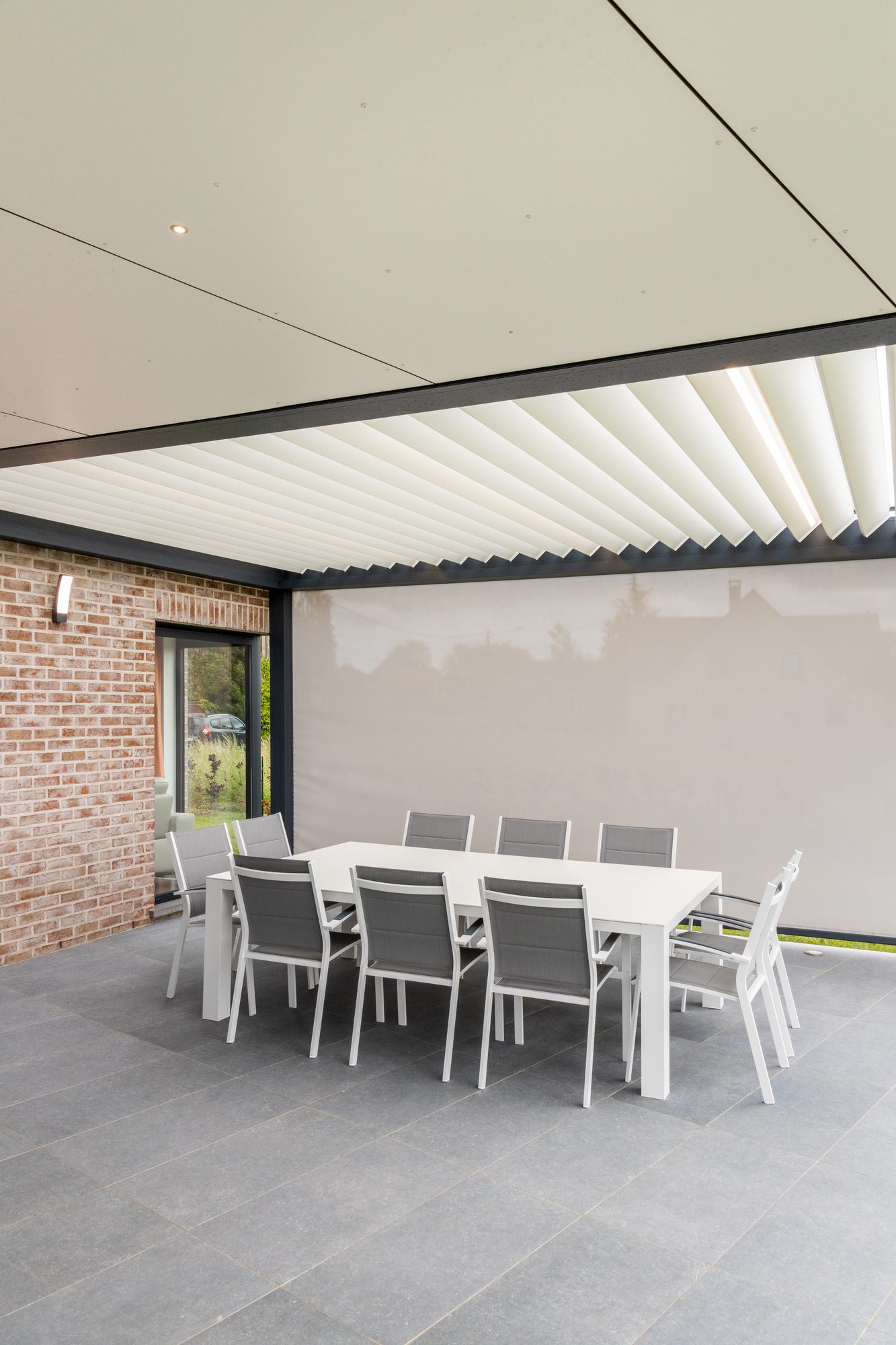 Couverture de terrasse avec screen électrique