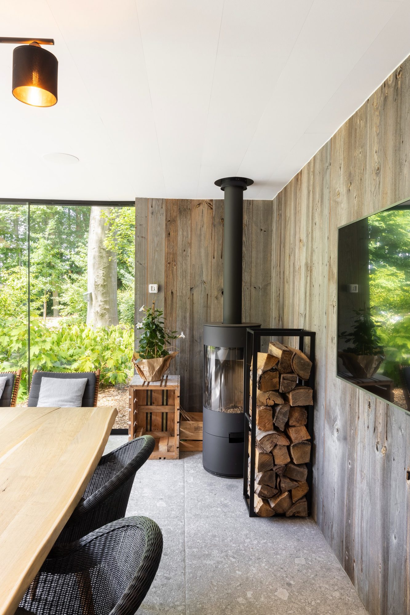 Chéminée pool house
