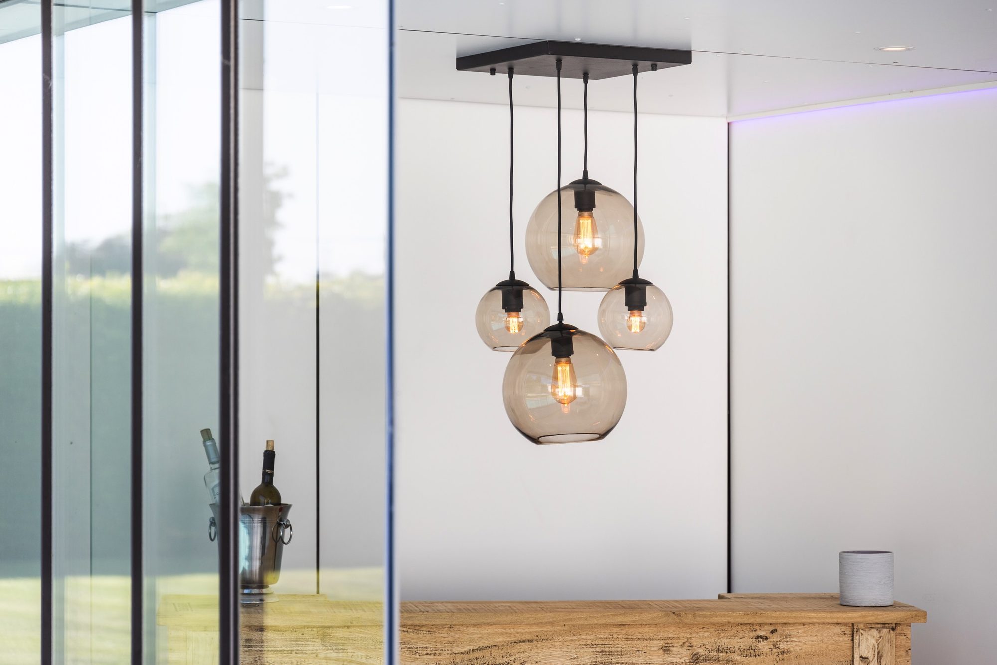 Verlichting lounge poolhouse