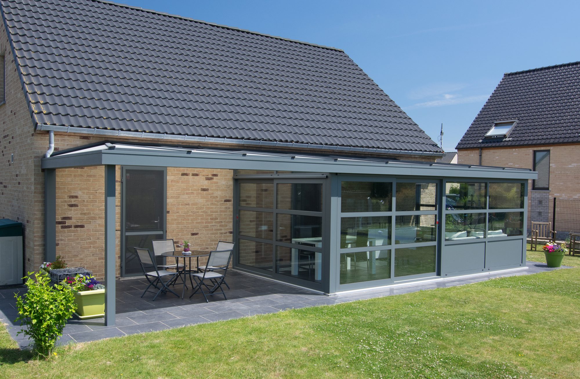 Klassieke veranda met pergola