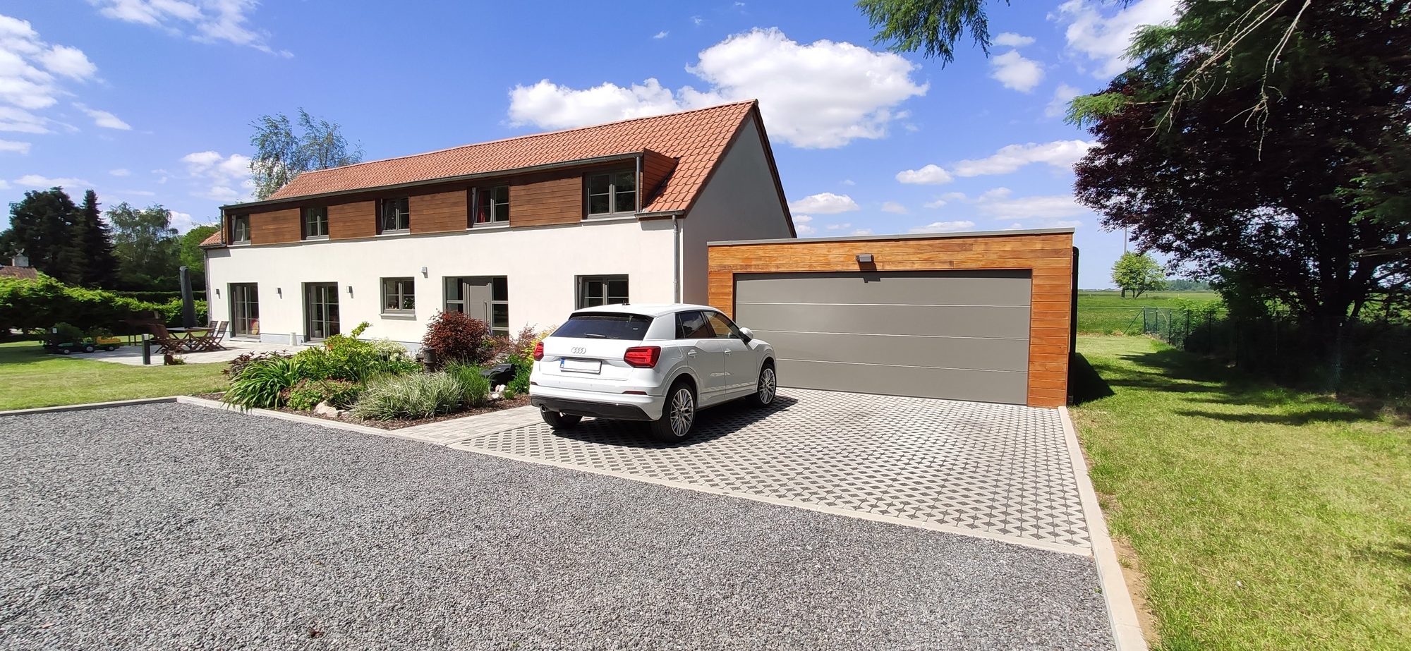 Garage double en bois