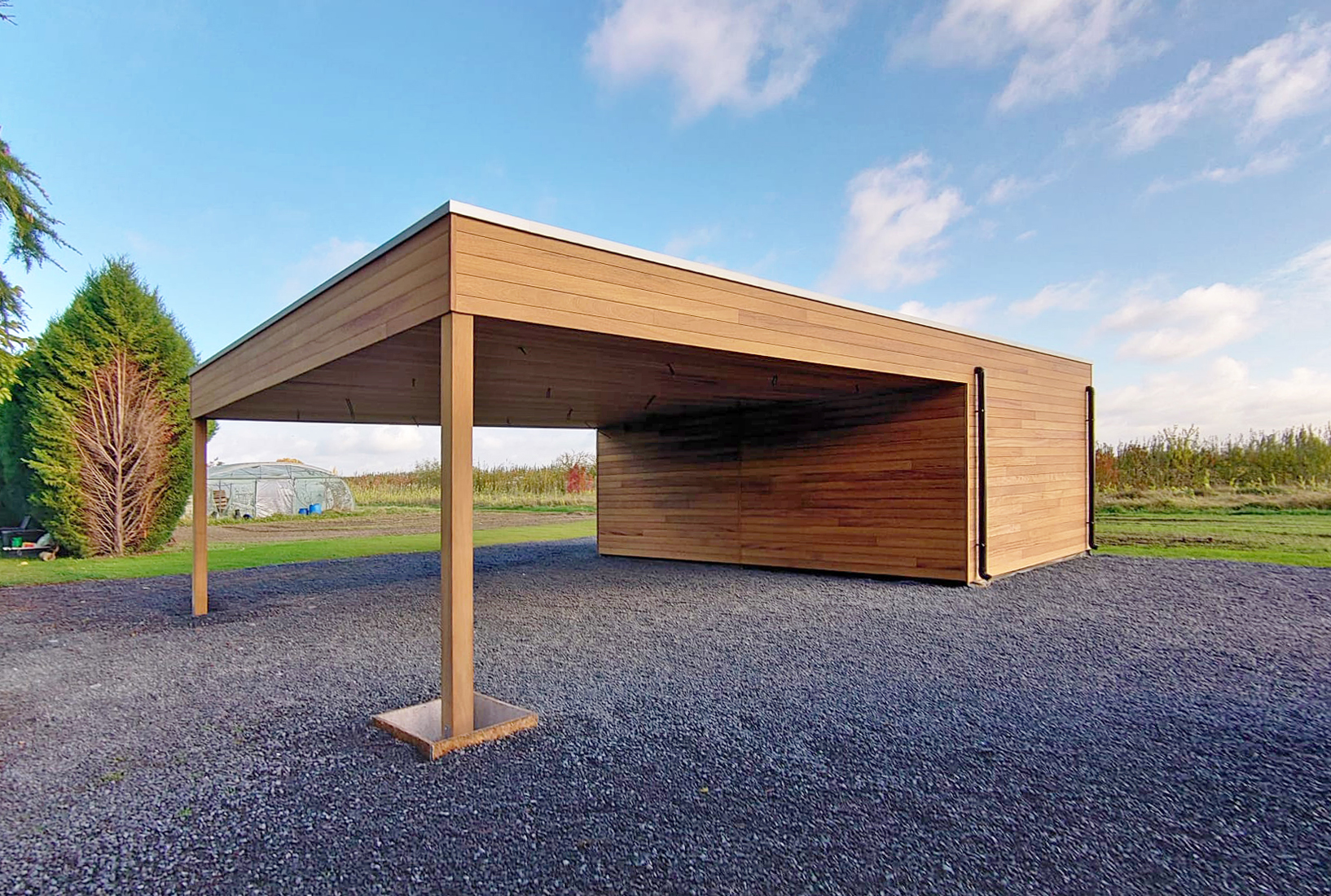 Losstaande carport met berging