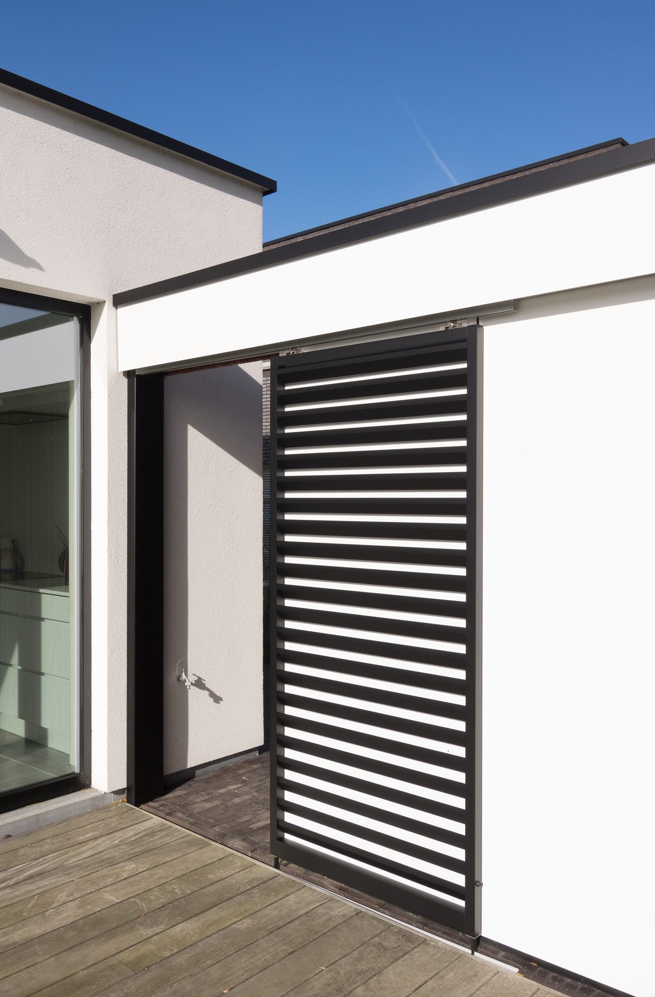 Renson Loggia schuifwand in zwart aluminimu