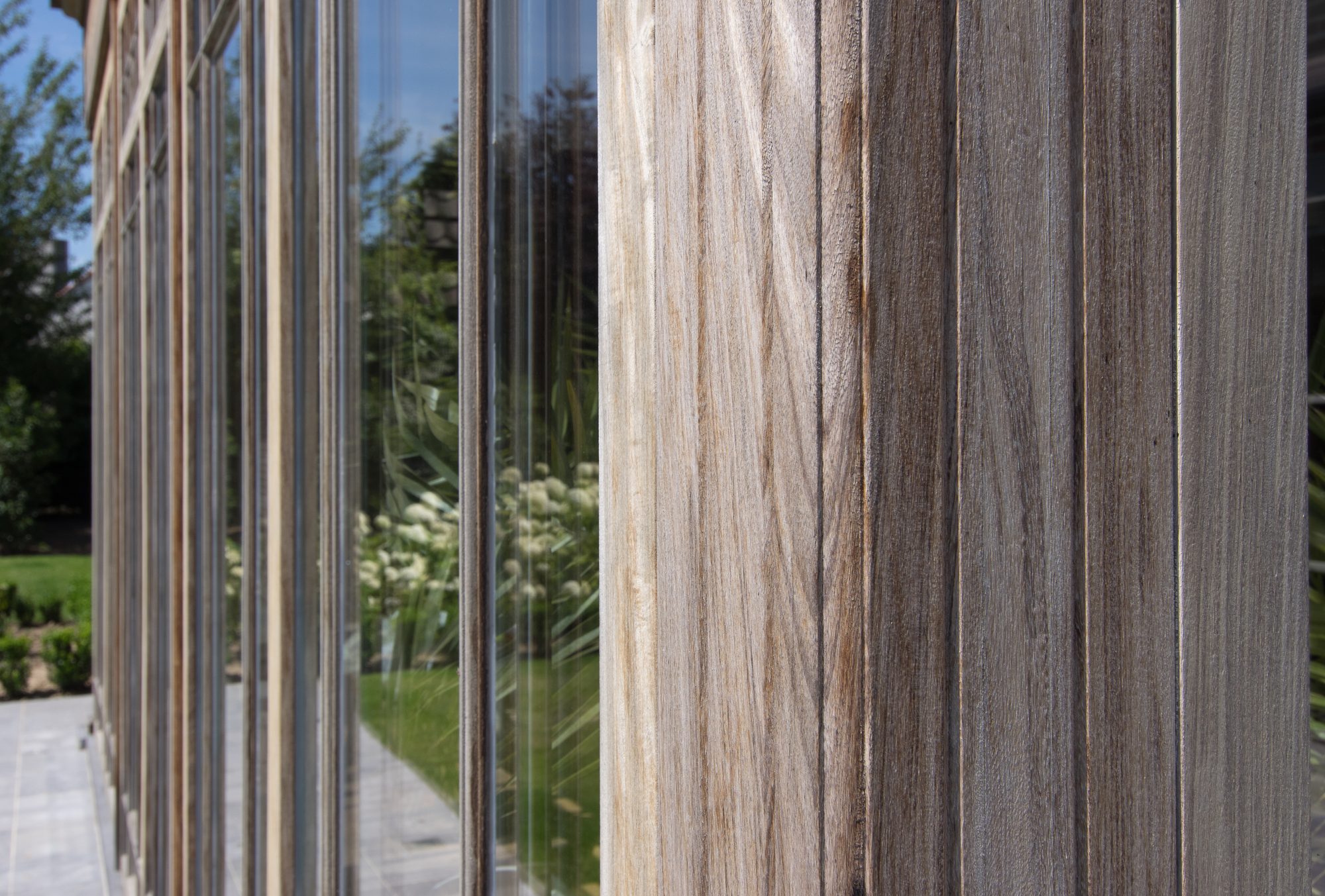 Houten schrijnwerk veranda