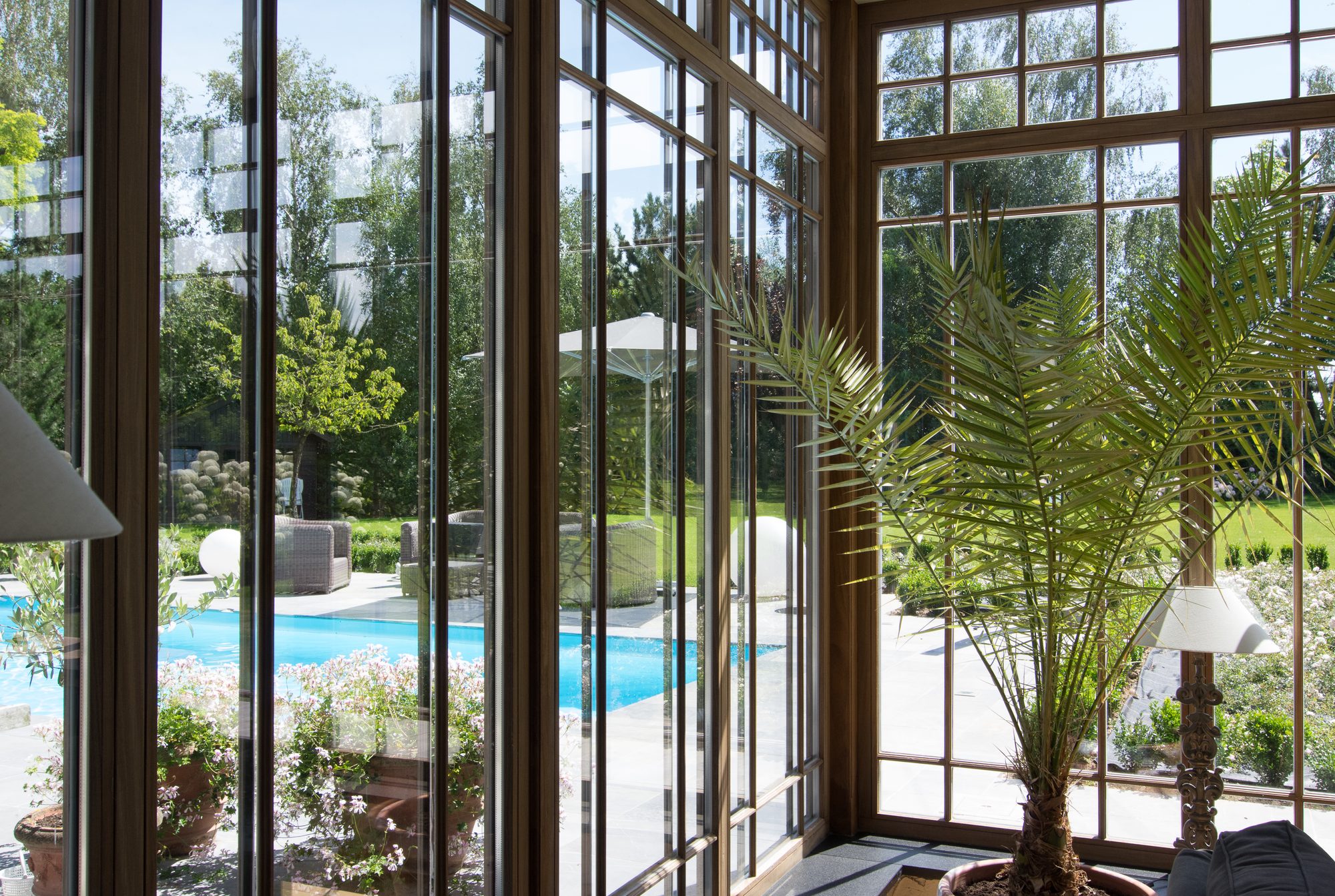 Interieur houten veranda