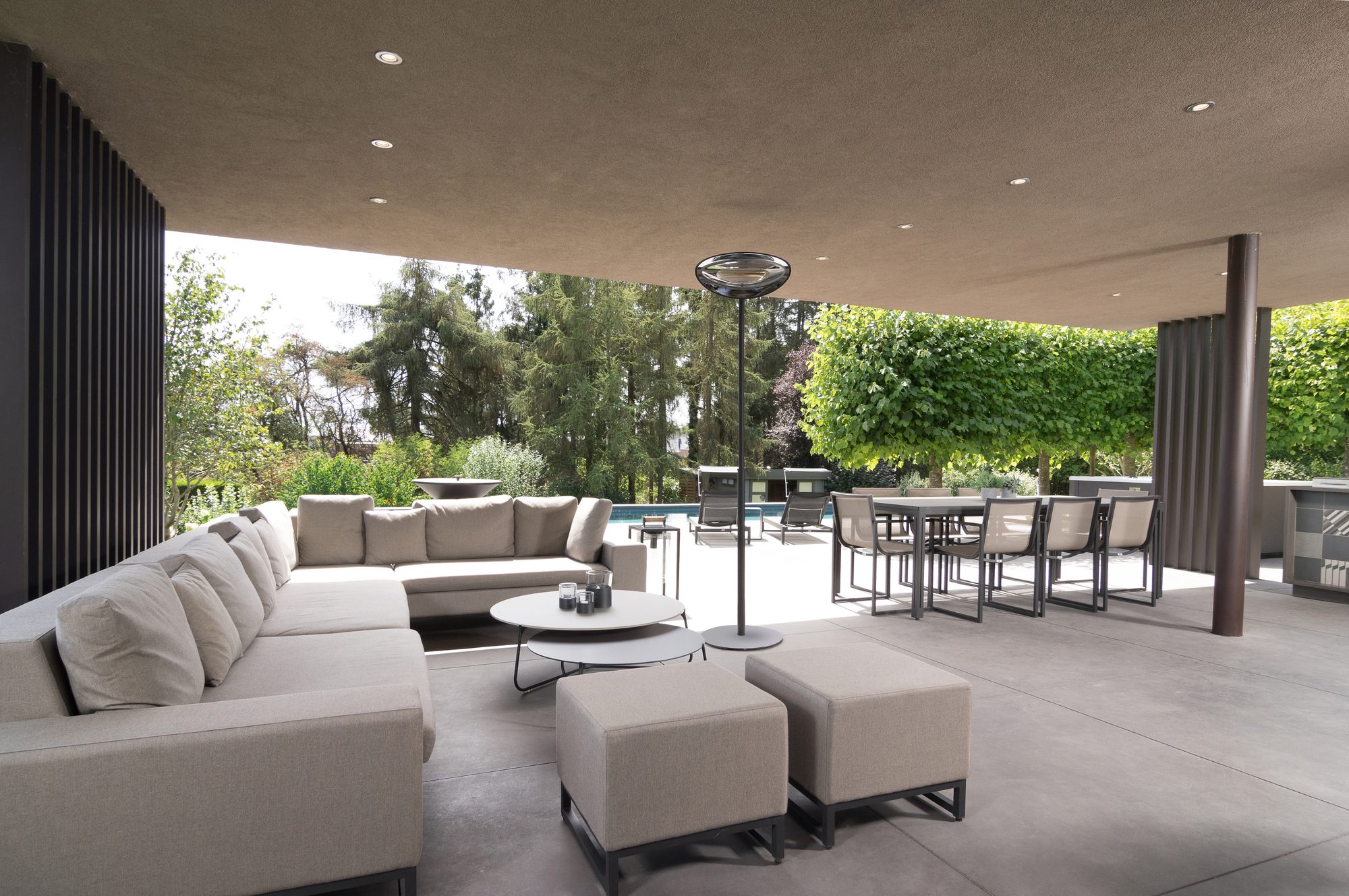 Couverture de terrasse en crépi