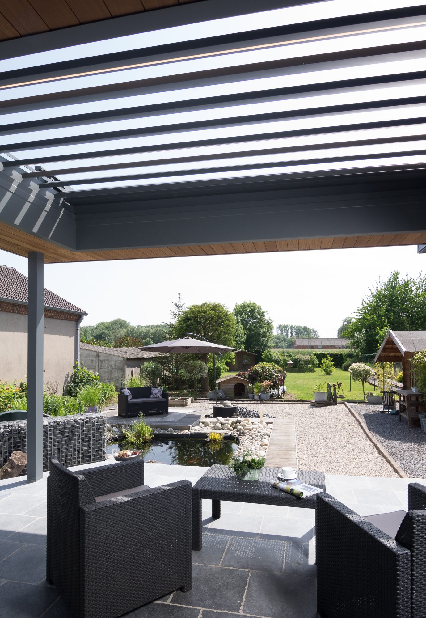 Renson Algarve terrasoverkapping met lamellendak
