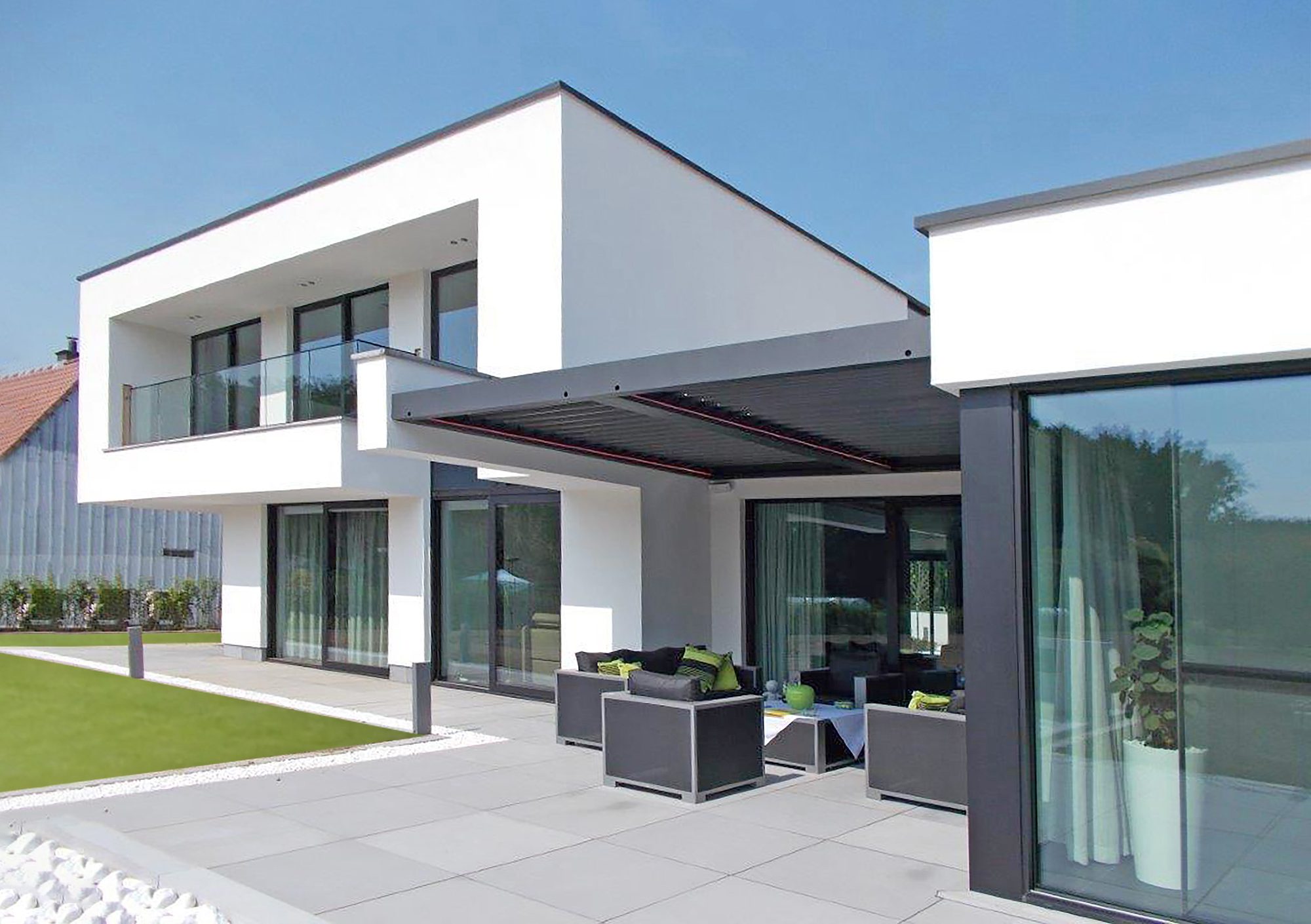Renson Algarve terrasoverkapping met lamellen