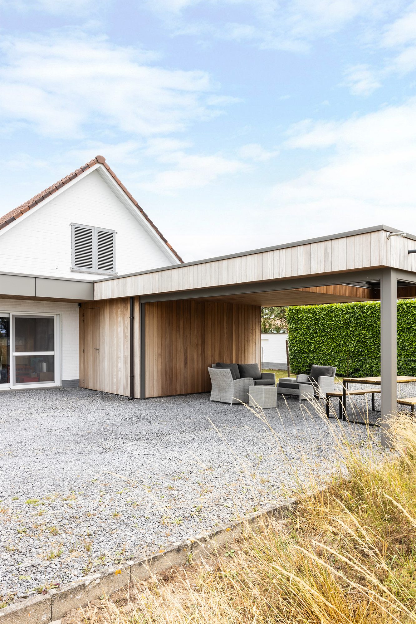 Pergola avec abri moderne