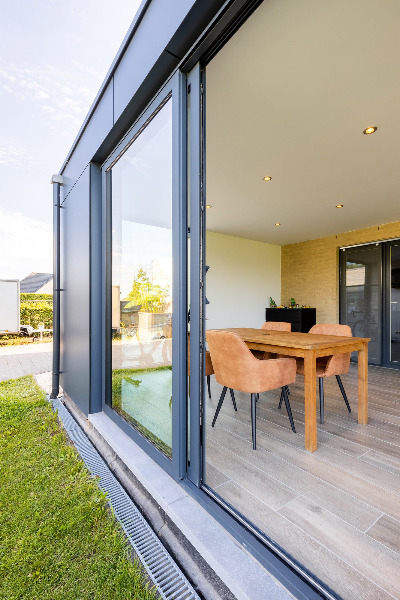 Extension avec fenêtres coulissantes