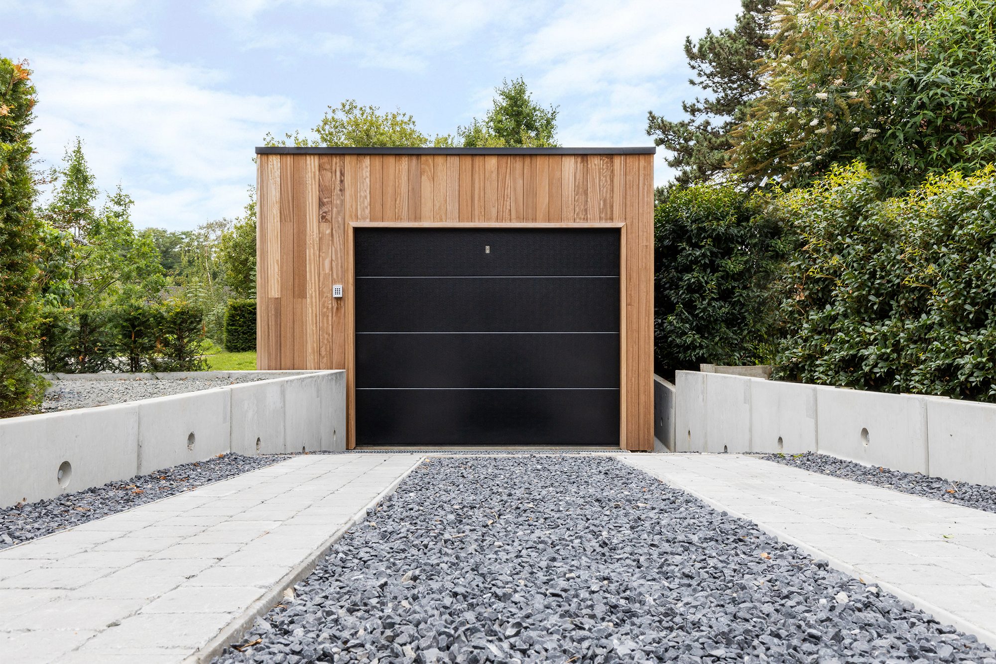 Moderne houten garage