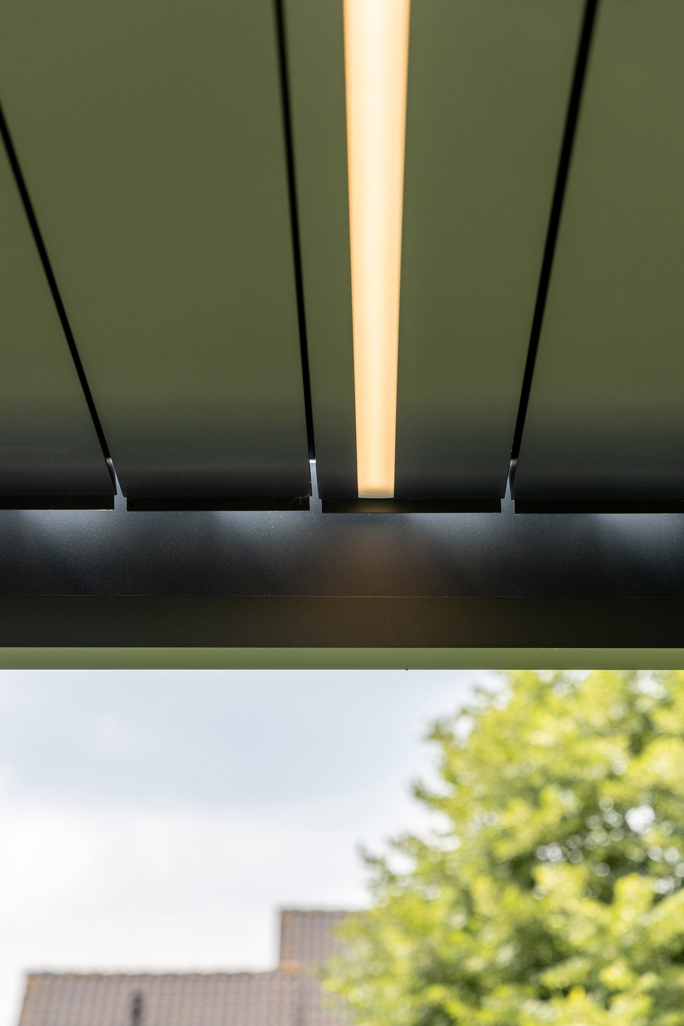 LED-lijn in lamellendak