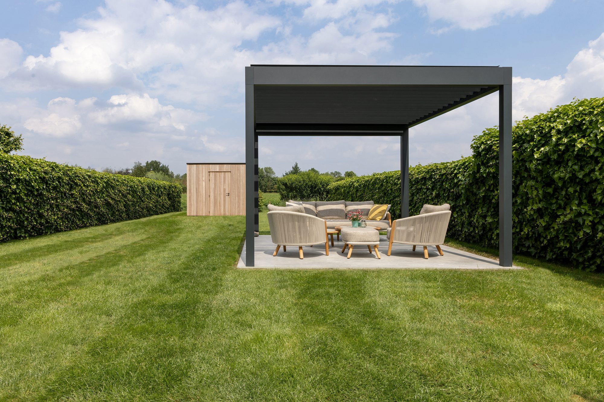 Pergola en tuinberging