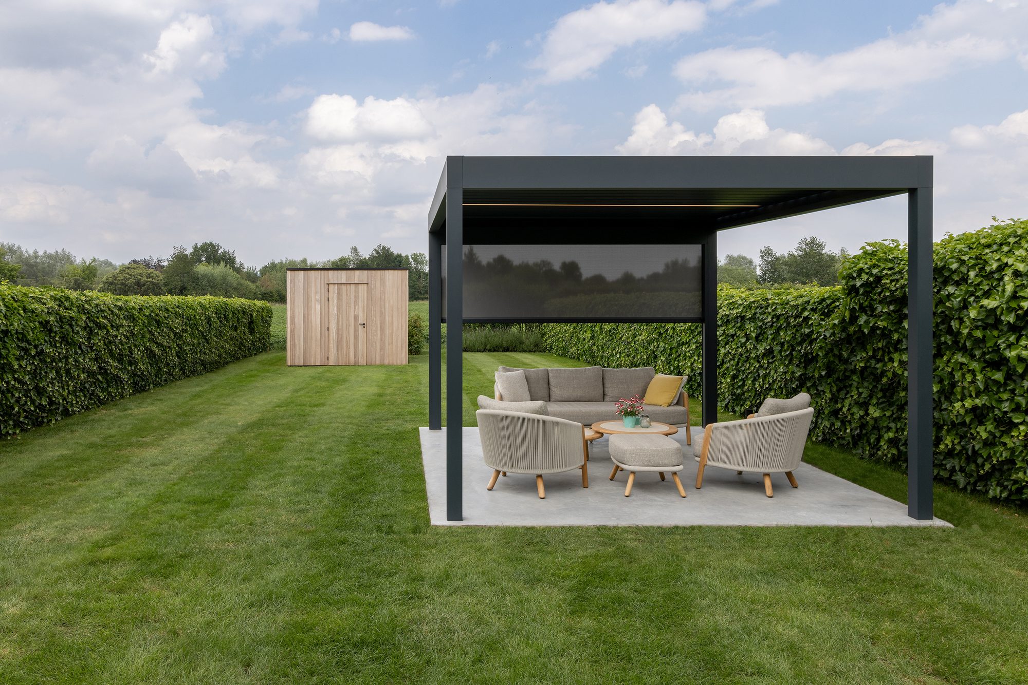 Terrasoverkapping met screen