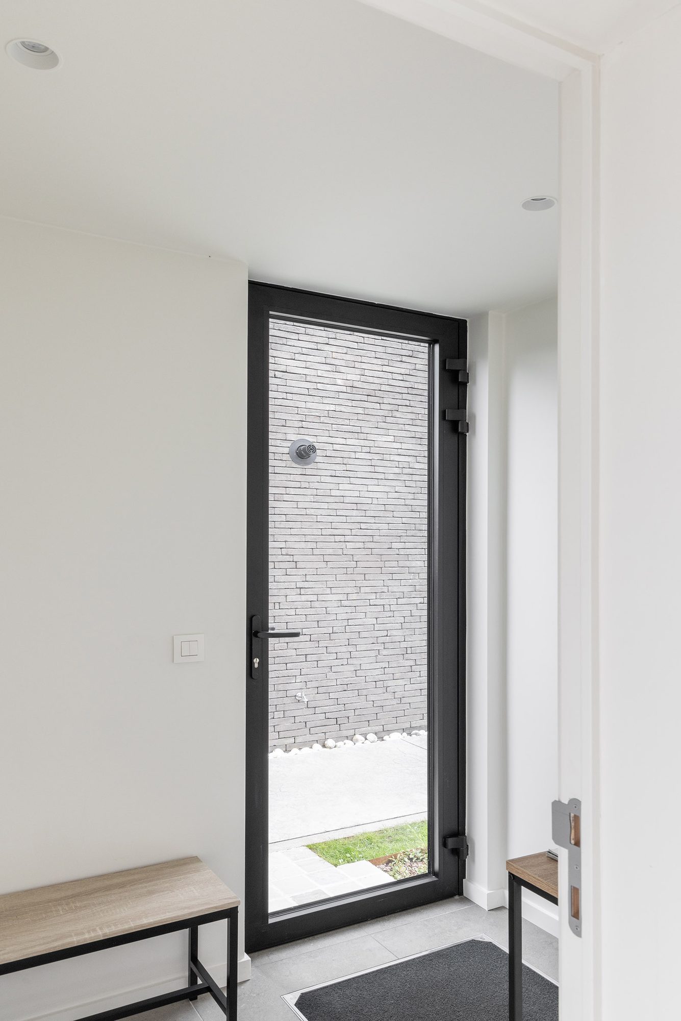 Aluminium deur met glas