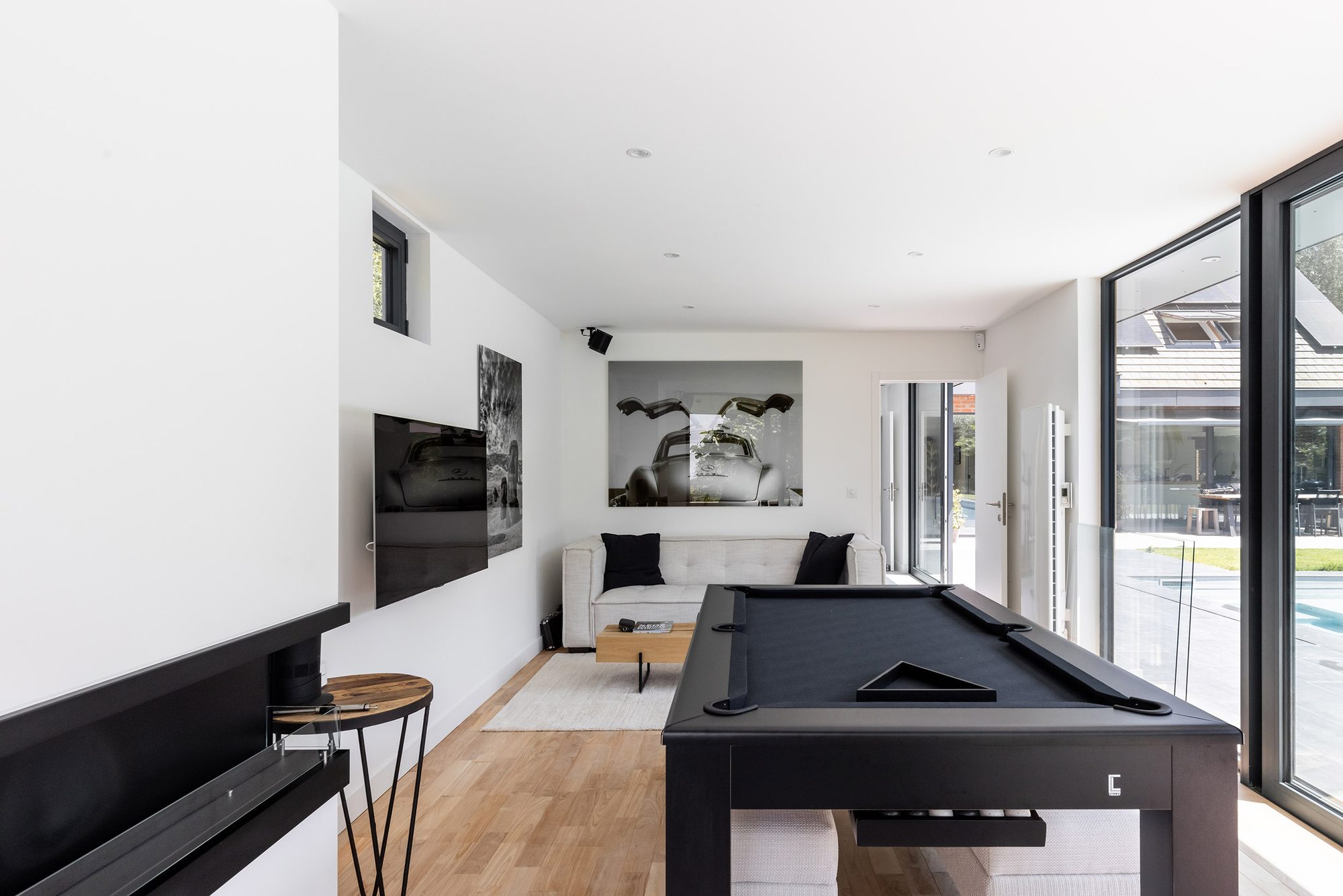 Espace détente dans le pool house