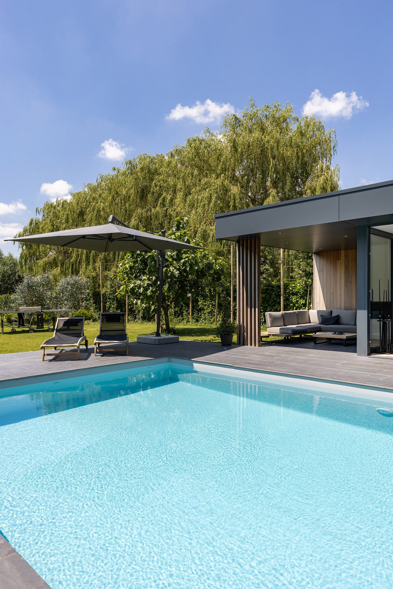 Pool house avec pergola