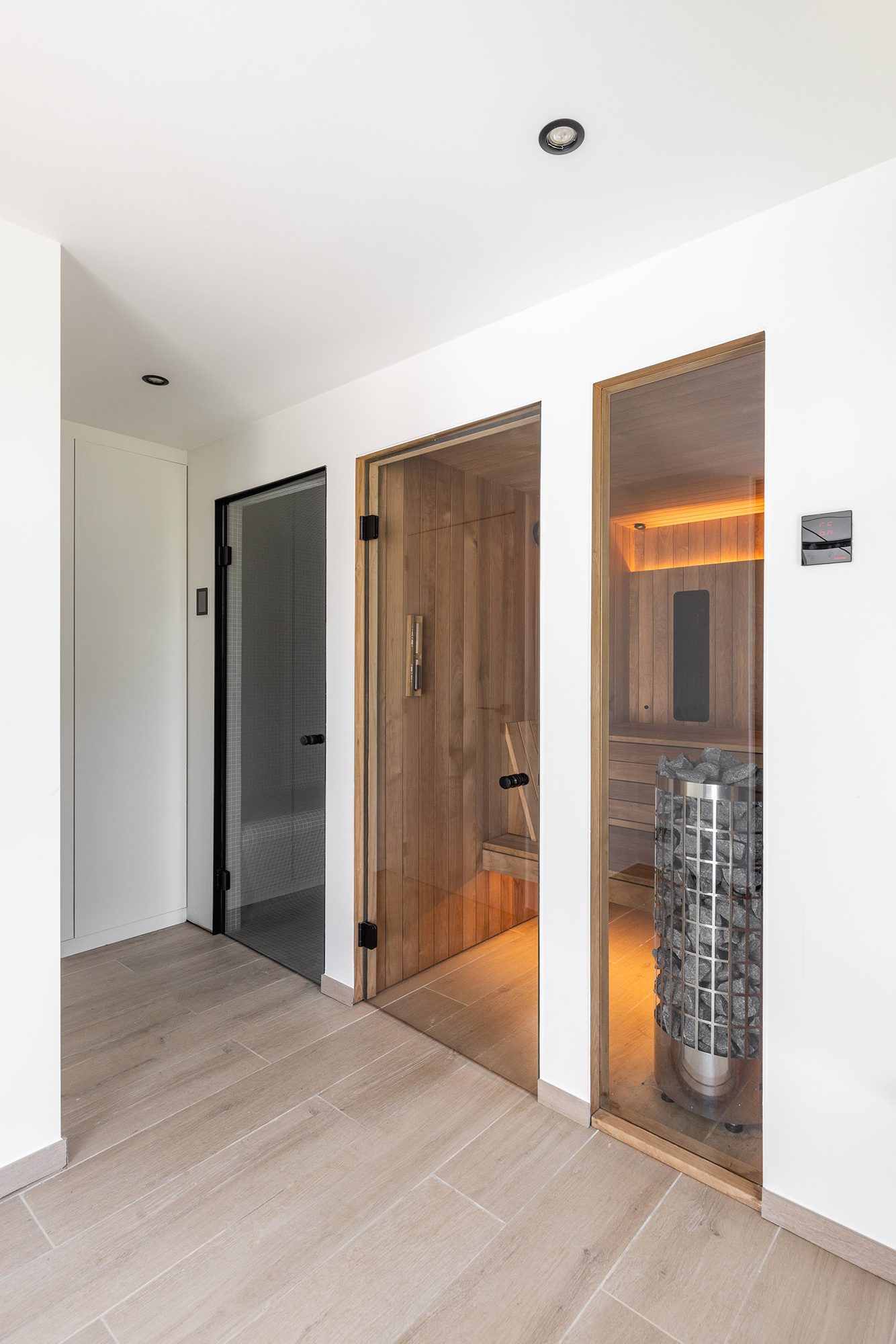 Sauna et hammam dans un pool house