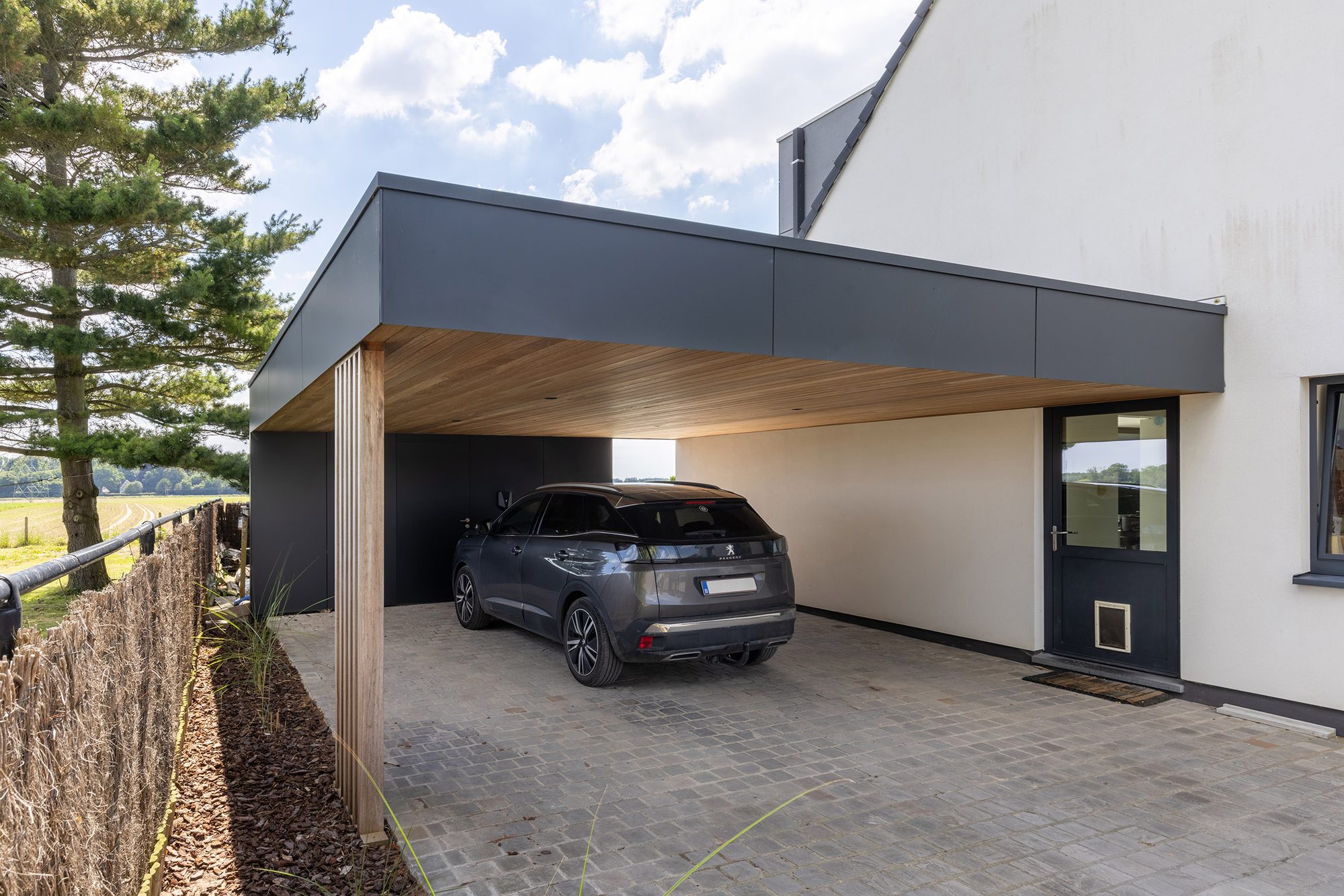 Carport adossé pour 2 voitures