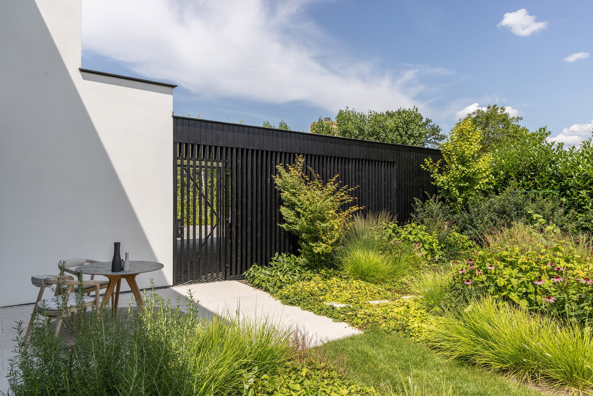 Achterwand carport