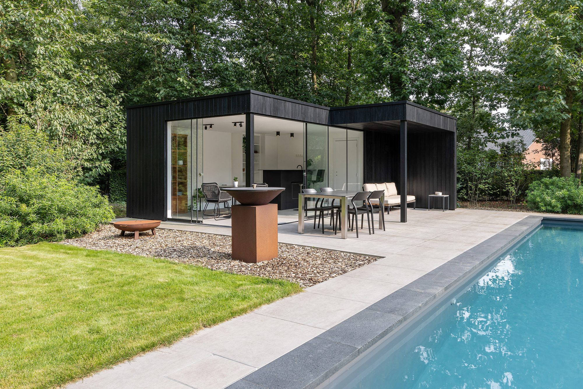 Moderne poolhouse