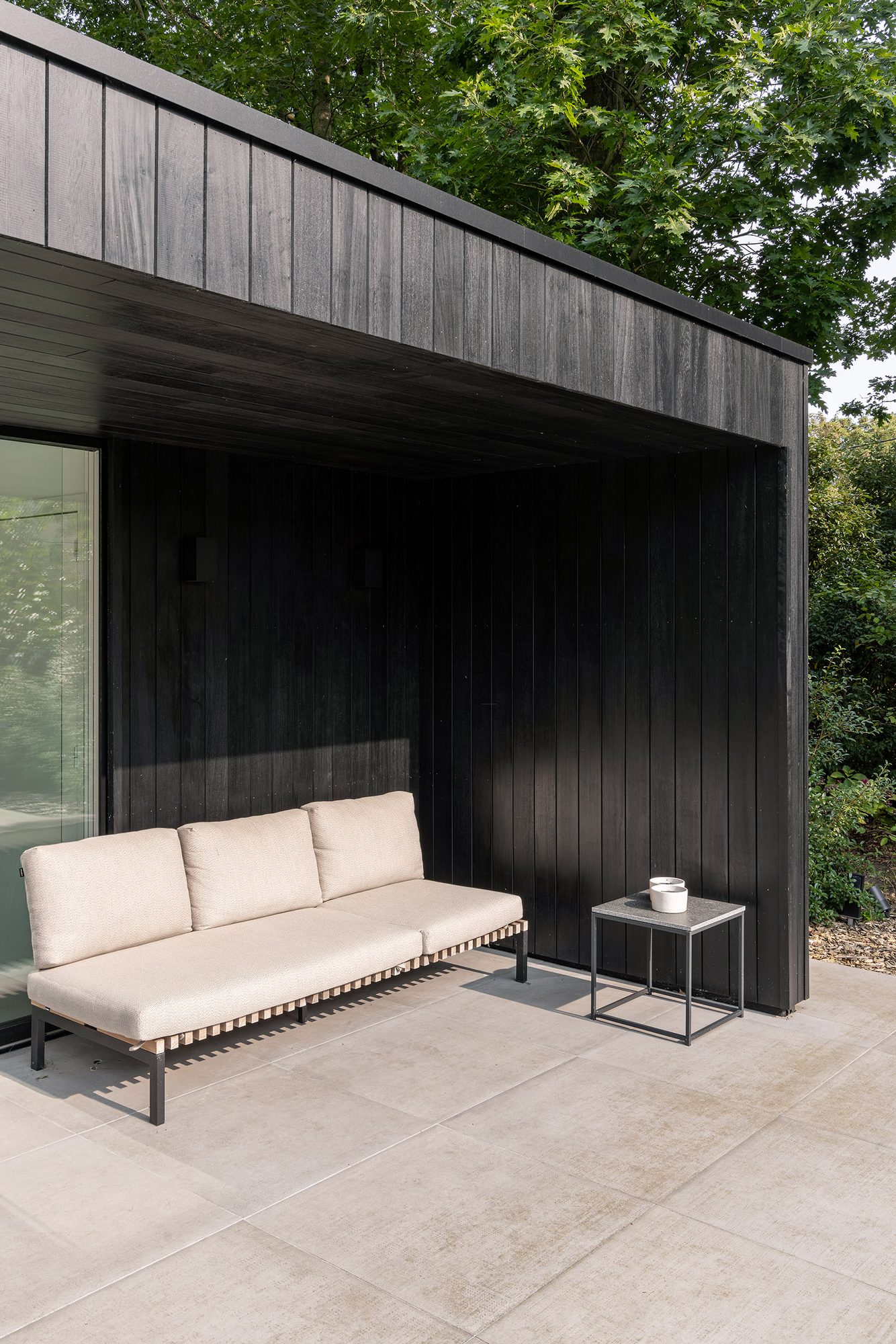 Overkapping aan poolhouse