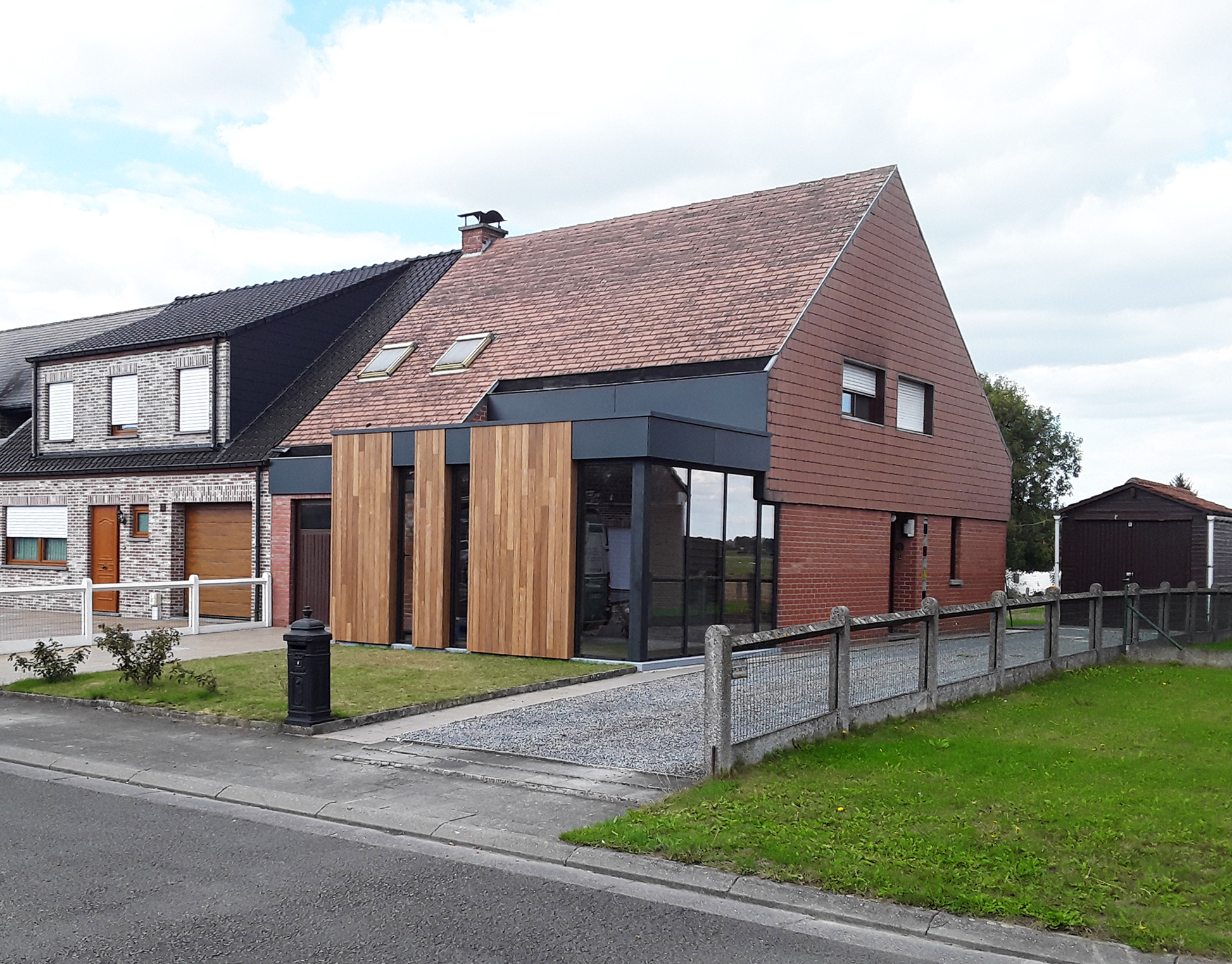 Renovatie oude veranda naar nieuwe uitbouw